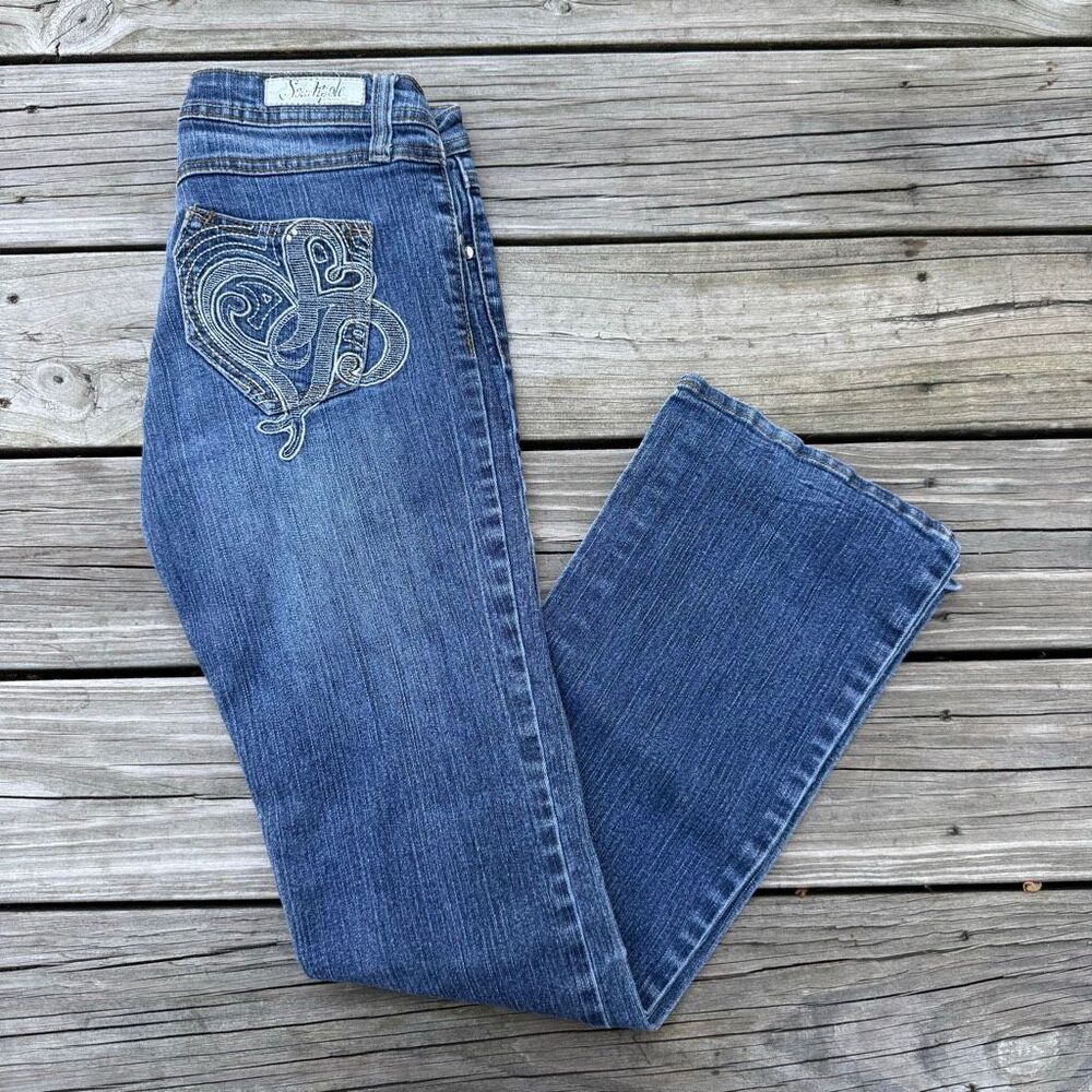 Southpole Embroidered Pocket Bootcut Women’s Jeans